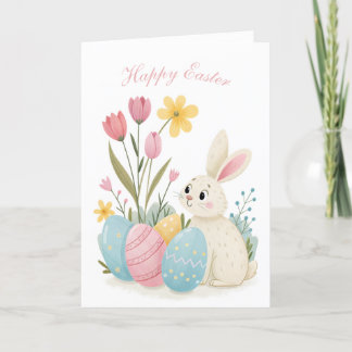 イースターカードラビットと卵イラストレーション シーズンカード