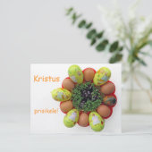 イースターカードリトアニア文字クリストスプリシケレ シーズンポストカード (スタンド正面)