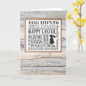 イースターカード – エッグ狩り カード (黄色い花)
