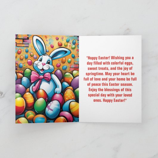 イースターカード。:-) カード (内部)