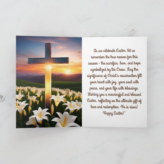 イースターカード。:-) カード (内部)