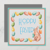 イースターカード – バニーエッグ – かわいい – ホッピーのイースター シーズンカード (正面/裏面)