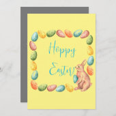 イースターカード – バニーエッグ – かわいい – ホッピーのイースター シーズンカード (正面/裏面)