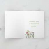 イースターカード-フラワーイラストレーション カード (内部)