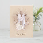 イースターカード。フローラクロス。彼は起き上がった サンキューカード (スタンド正面)