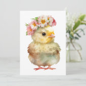 イースターカード – フローラダック – かわいい – ハッピーイースター シーズンカード (スタンド正面)
