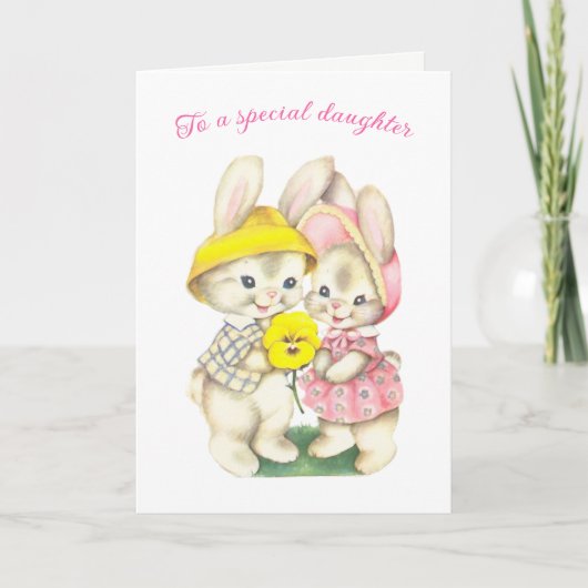 イースターカード – 特別な娘のホリデーカードへ シーズンカード (正面)