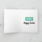 イースターカード、白いバンニの小さな女の子 シーズンカード (内部)