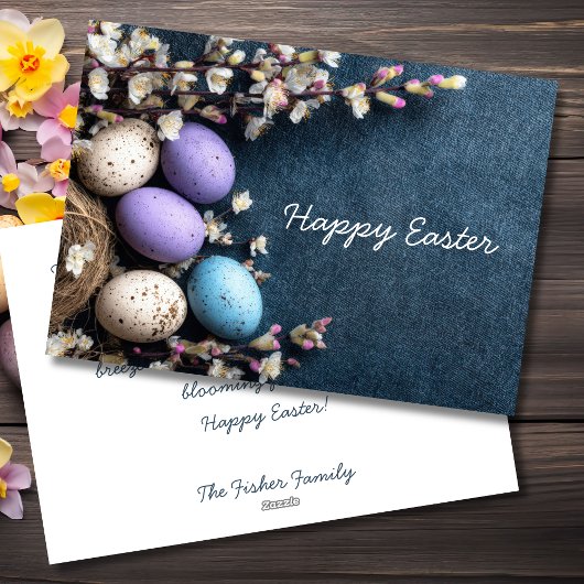 イースターカード 花とイースターエッグ シーズンカード