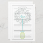 イースターカード、鳥の巣および卵 便箋 (正面/裏面)