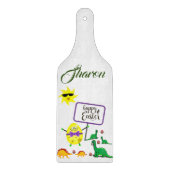 イースターガラスのカッティングボードの恐竜 カッティングボード (正面)