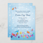 イースターガーデン卵狩りパーティーの招待状 招待状 (正面/裏面)