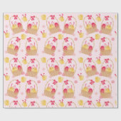 イースターガーリーバスケットシックピンク ラッピングペーパー (フラット)