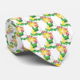 イースターガールイースターシックとイースターエッグ ネクタイ