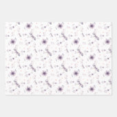 イースターガールパーソナライズされたバニー名紫 ラッピングペーパーシート (正面2)