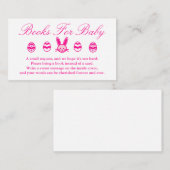 イースターガール赤ちゃんシャワーブックベビーカード エンクロージャーカード (正面/裏面)