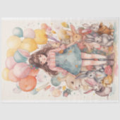 イースターガール3デクページ紙 薄葉紙 (正面)