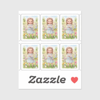 イースターガール シール