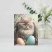 イースターキットン葉書を泡立てる ポストカード (スタンド正面)