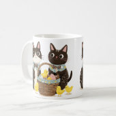 イースターキャッツイースターバスケットベビーチックス コーヒーマグカップ (正面左)