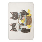 イースターキャッツイースターバスケットベビーチックス バスマット (正面縦)