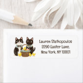 イースターキャッツイースターバスケットベビーチックス ラベル (インサイチュ)