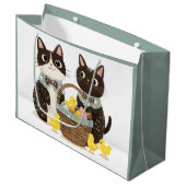 イースターキャッツイースターバスケットベビーチックス ラージペーパーバッグ (正面アングル)