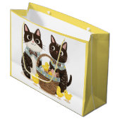 イースターキャッツイースターバスケットベビーチックス ラージペーパーバッグ (正面アングル)