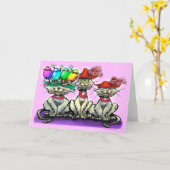 イースターキャッツカード カード (黄色い花)