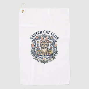イースターキャットクラブ_1 イースター ネコ グラフィックTシャツ アート ゴルフタオル