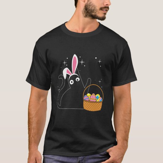 イースターキャットバニーイヤー Tシャツ (正面)