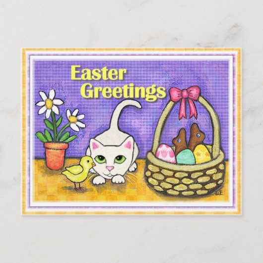 イースターキャット&シック葉書 シーズンポストカード (正面)