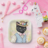 イースターキャット ペーパープレート (パーティー)