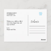 イースターキャピバラのカードを持っている ポストカード (裏面)