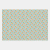 イースターキャロットギフトラップ – 3セット ラッピングペーパーシート (正面3)