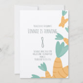 イースターキャロットバンチ誕生日クラフト 招待状 (正面)