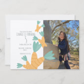 イースターキャロットバンチ誕生日フォトクラフト 招待状 (正面)