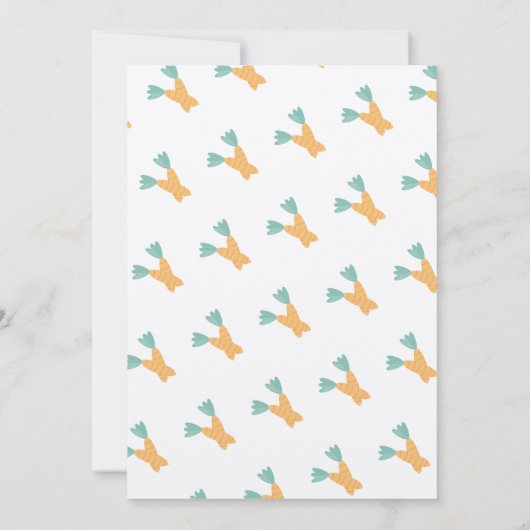 イースターキャロットバンチ誕生日フォトクラフト 招待状 (裏面)