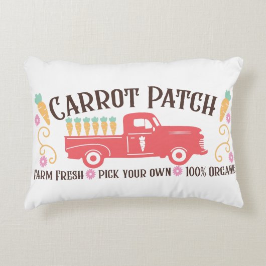 イースターキャロットパッチホームデコール アクセントクッション (正面)