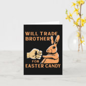 イースターキャンディのために兄弟を交換する カード (黄色い花)