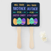 イースターキャンディのために兄弟を交換する ハンドファン (正面&裏面)