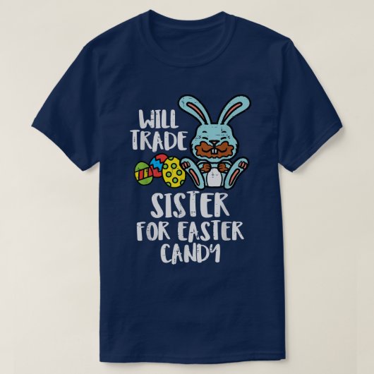 イースターキャンディ少年の子供のための妹おもしろいを交換する Tシャツ (デザイン正面)