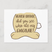 イースターキュートおもしろいバニー引用文タイポグラフィ ポストカード (正面)