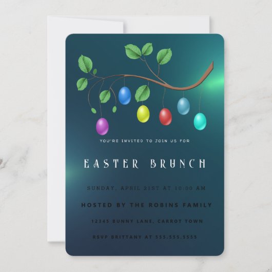 イースターキュートエッグ招待状 招待状 (正面)