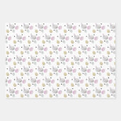 イースターキュートバニーウォーターカラーイラストレーション ラッピングペーパーシート (正面2)