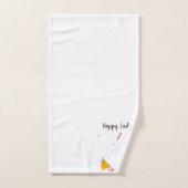 イースターキュートバニーラビットウォーターカラーエッグ美しい バスタオルセット (ハンドタオル)