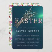 イースターキュートフラワーズ招待状 招待状 (正面/裏面)