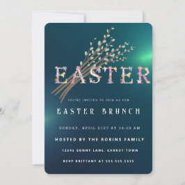 イースターキュートフラワーズ招待状 招待状