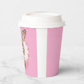 イースターキュートフローラバニーヒョウ贈り物 紙コップ (左)