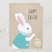 イースターキュート白うさぎ シーズンカード (正面/裏面)